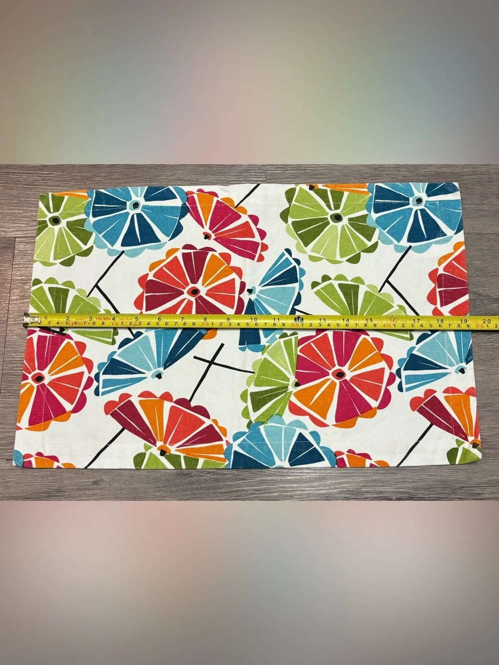 Split-P Parasol 100% Cotton Placemats Set of 4 Summer Patio Umbrella  13x19